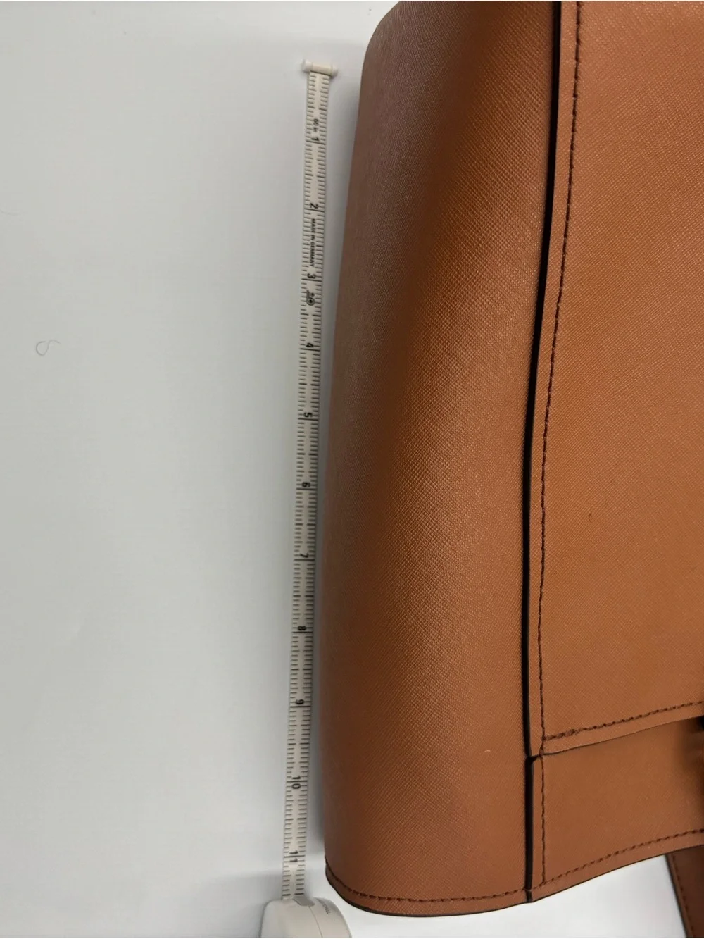 Michael Kors Large Brown Leather Tote Shoulder Bag Gold MK Charm Tassel